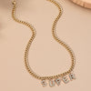 Wholesale Jewelry Alloy Letter Pendant Necklace Vintage Hip Hop Clavicle Chain Couple Accessories