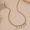 Wholesale Jewelry Alloy Letter Pendant Necklace Vintage Hip Hop Clavicle Chain Couple Accessories