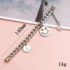 Wholesale Jewelry Alloy Metal Smiley Face Letters Bracelet Handmade Electroplated