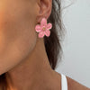 Wholesale Jewelry Alloy Oil Drop Flower Enamel Electroplated Women's Earrings
