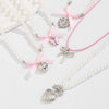 Wholesale Jewelry Alloy Pendant Necklace With Imitation Pearl Beaded Chain Electroplated Heart Shape Cute Style For Women