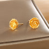 Wholesale Jewelry Alloy Plant Flower Fairy Style Electroplated Women's Earrings