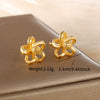 Wholesale Jewelry Alloy Plant Flower Fairy Style Electroplated Women's Earrings
