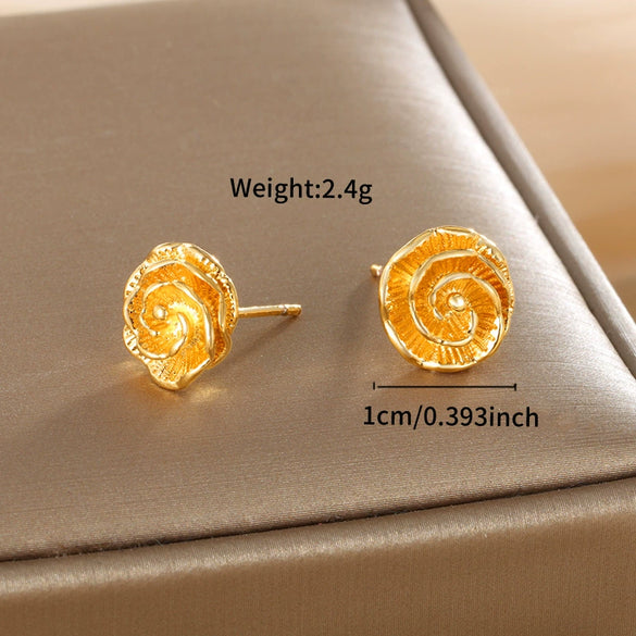 Wholesale Jewelry Alloy Plant Flower Fairy Style Electroplated Women's Earrings