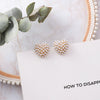 Wholesale Jewelry Alloy S925 Silver Natural Style Heart Shaped Electroplated Pearl Earrings For Women