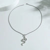 Wholesale Jewelry Alloy Snake Pendant Electroplating Zodiac Animal Style Necklace