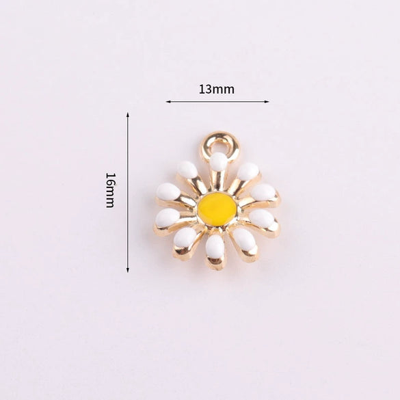 Wholesale Jewelry Alloy Sun Chrysanthemum Pendant Bracelet Earrings Electroplated Natural Style