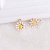 Wholesale Jewelry Alloy Sun Chrysanthemum Pendant Bracelet Earrings Electroplated Natural Style