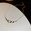 Wholesale Jewelry Alloy Twisted Geometric Electroplating Earrings Necklace Set