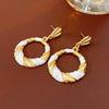 Wholesale Jewelry Alloy Twisted Geometric Electroplating Earrings Necklace Set