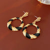 Wholesale Jewelry Alloy Twisted Geometric Electroplating Earrings Necklace Set