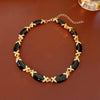 Wholesale Jewelry Alloy Twisted Geometric Electroplating Earrings Necklace Set