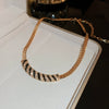 Wholesale Jewelry Alloy Twisted Geometric Electroplating Earrings Necklace Set