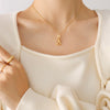Wholesale Jewelry Animal Mechanical Rabbit 316L Stainless Steel 18K Gold Plated Necklace