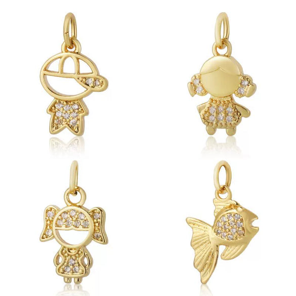 Wholesale Jewelry Animal Pendant Necklace Copper Plating Inlay