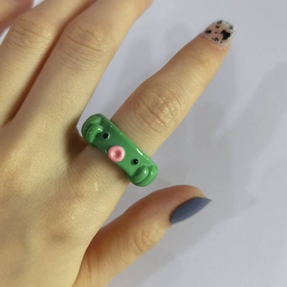 Wholesale Jewelry Animal Resin Ring Geometric Style Women's