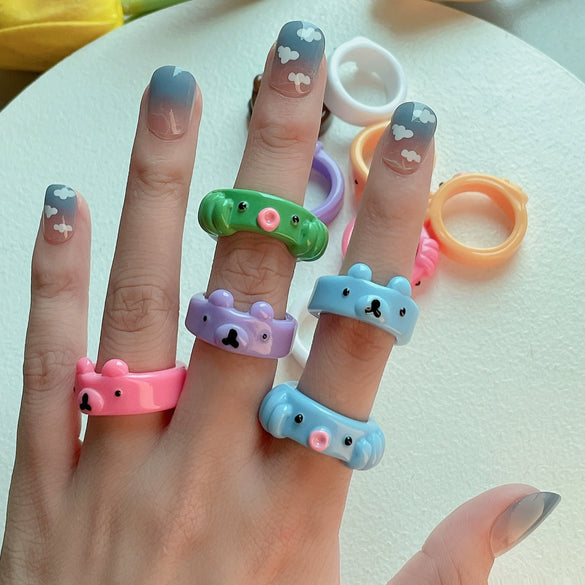 Wholesale Jewelry Animal Resin Ring Geometric Style Women's