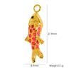 Wholesale Jewelry Animal Style Stainless Steel Three Dimensional Fish Pendant With Enamel Color And Vacuum Furnace Electroplating