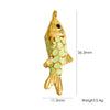 Wholesale Jewelry Animal Style Stainless Steel Three Dimensional Fish Pendant With Enamel Color And Vacuum Furnace Electroplating