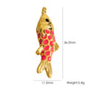 Wholesale Jewelry Animal Style Stainless Steel Three Dimensional Fish Pendant With Enamel Color And Vacuum Furnace Electroplating
