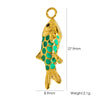 Wholesale Jewelry Animal Style Stainless Steel Three Dimensional Fish Pendant With Enamel Color And Vacuum Furnace Electroplating
