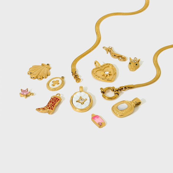 Wholesale Jewelry Animal Totem Stainless Steel Electroplated Pendant Necklace Bracelet Earring Accessories For Women