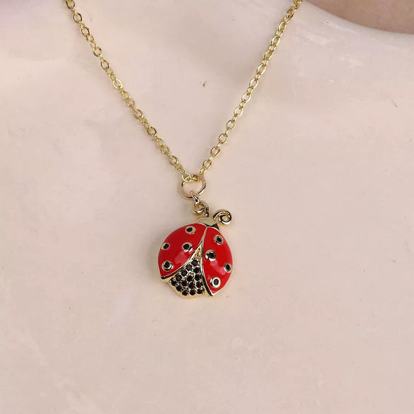 Wholesale Jewelry Animal Zodiac Copper Zircon Dripping Oil Pattern 18K Gold Plated Water Wave Chain Necklace