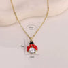 Wholesale Jewelry Animal Zodiac Copper Zircon Dripping Oil Pattern 18K Gold Plated Water Wave Chain Necklace