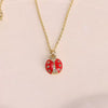 Wholesale Jewelry Animal Zodiac Copper Zircon Dripping Oil Pattern 18K Gold Plated Water Wave Chain Necklace