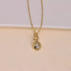 Wholesale Jewelry Animal Zodiac Copper Zircon Dripping Oil Pattern 18K Gold Plated Water Wave Chain Necklace