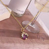 Wholesale Jewelry Animal Zodiac Copper Zircon Dripping Oil Pattern 18K Gold Plated Water Wave Chain Necklace