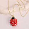 Wholesale Jewelry Animal Zodiac Copper Zircon Dripping Oil Pattern 18K Gold Plated Water Wave Chain Necklace