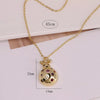 Wholesale Jewelry Animal Zodiac Copper Zircon Dripping Oil Pattern 18K Gold Plated Water Wave Chain Necklace