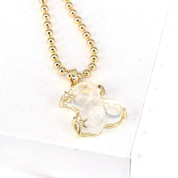 Wholesale Jewelry Animals Style Copper Pendant Necklace With Ball Chain And Electroplating Treatment