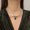 Wholesale Jewelry Artificial Crystal Love Heart Pendant Necklace And Earrings Set With Snake Chain And Electroplating