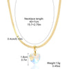 Wholesale Jewelry Artificial Crystal Love Heart Pendant Necklace And Earrings Set With Snake Chain And Electroplating