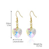 Wholesale Jewelry Artificial Crystal Love Heart Pendant Necklace And Earrings Set With Snake Chain And Electroplating