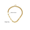 Wholesale Jewelry Asymmetric Chain Titanium Steel Heavy Industry Punk Hiphop Style Electroplated Necklace