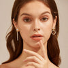 Wholesale Jewelry Asymmetric Zirconium S925 Sterling Silver Electroplated Earrings