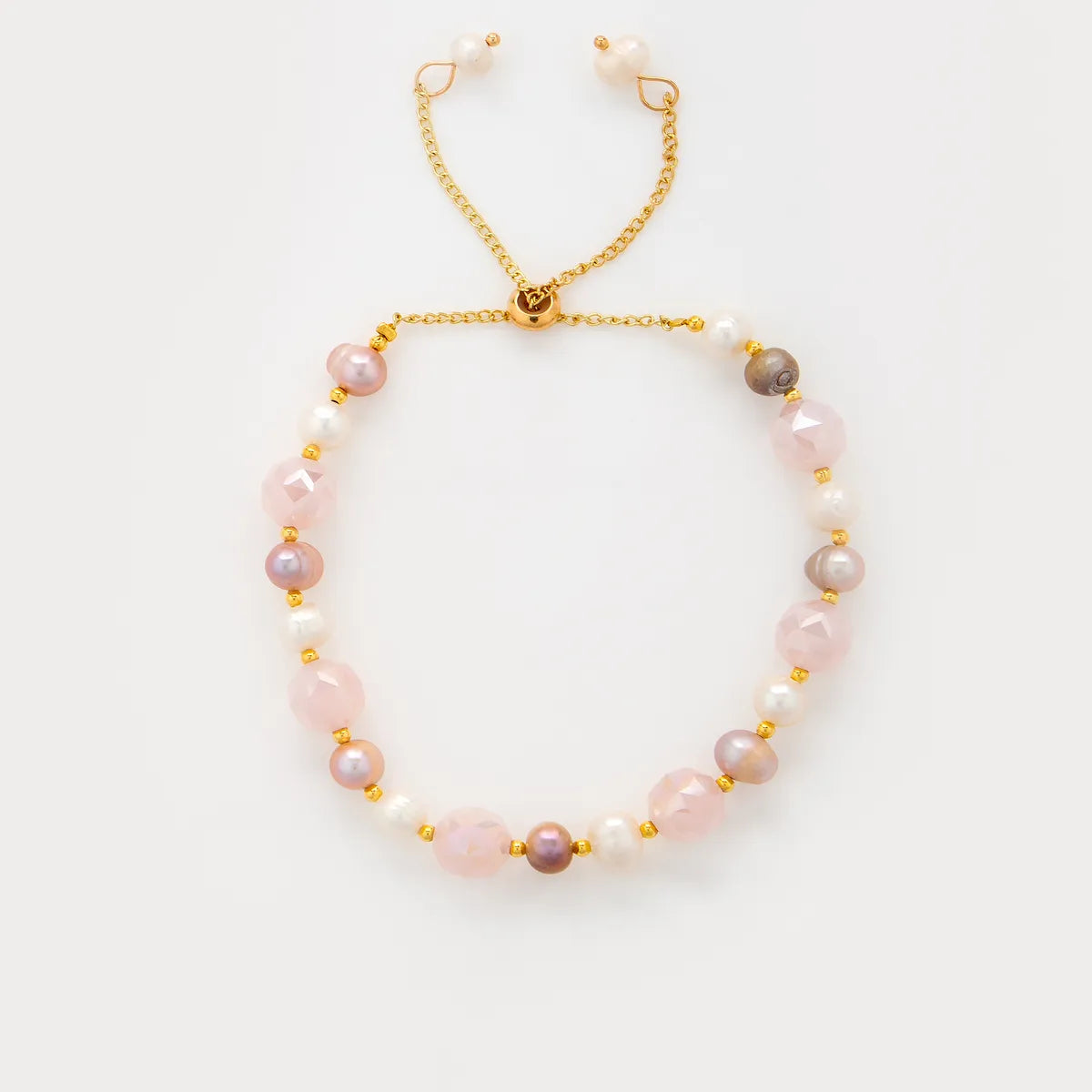 Wholesale Jewelry Baroque Style Modern Style Korean Style Oval Rhombus Artificial Crystal Freshwater Pearl Copper 18K Gold Plated Bracelets