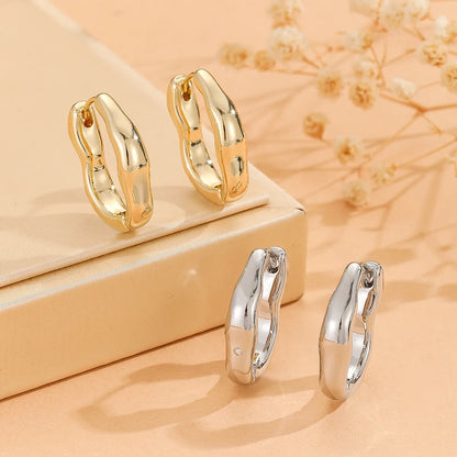 Wholesale Jewelry Basic Classic Style Geometric Alloy Gold Plated Silver Plated Earrings