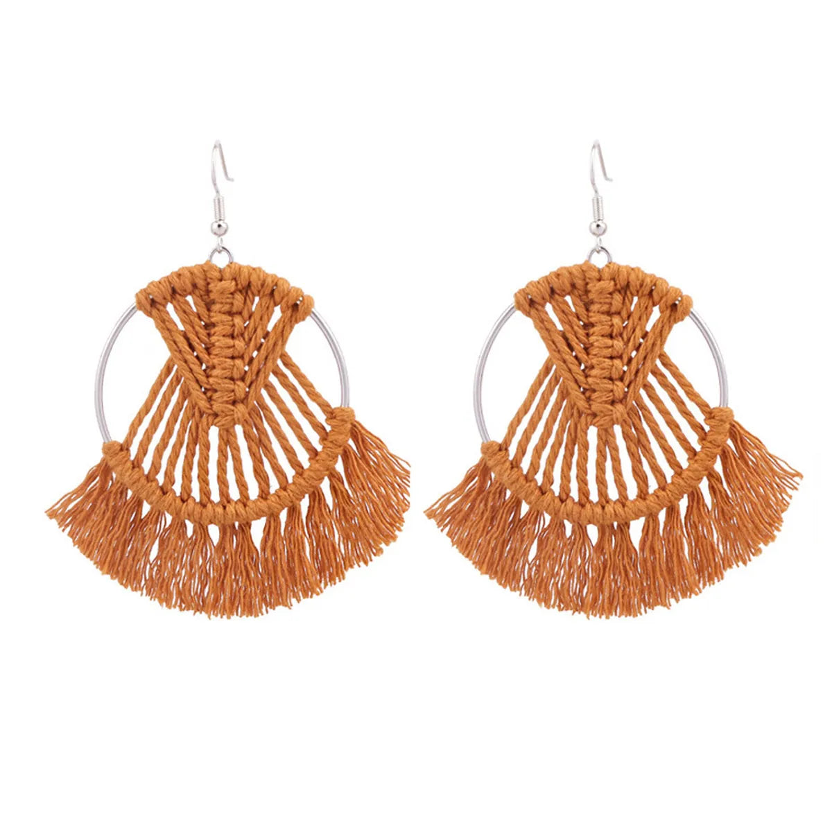 Wholesale Jewelry Basic Classic Style Geometric Alloy Tassel Earrings