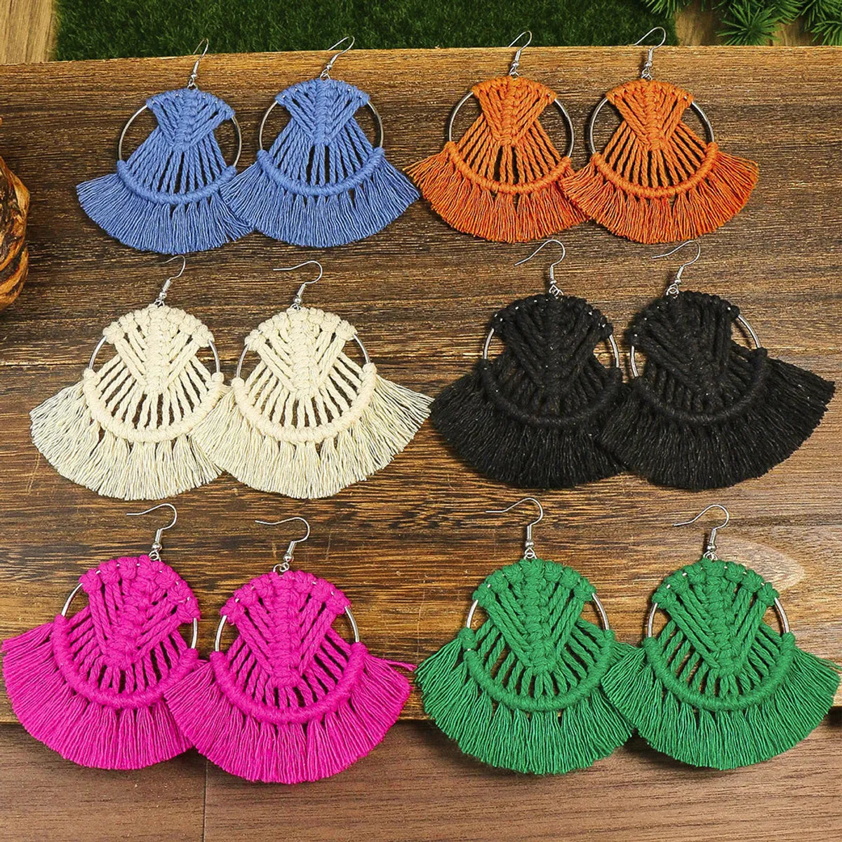 Wholesale Jewelry Basic Classic Style Geometric Alloy Tassel Earrings