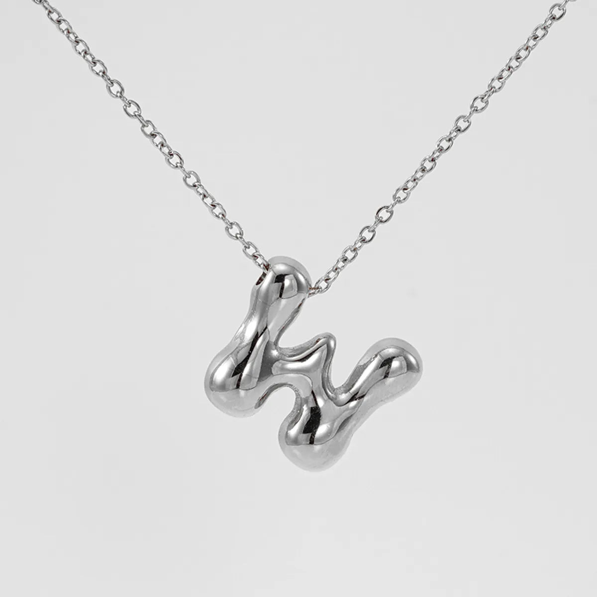 Wholesale Jewelry Basic Classic Style Letter 304 Stainless Steel 18K Gold Plated Plating Pendant Necklace