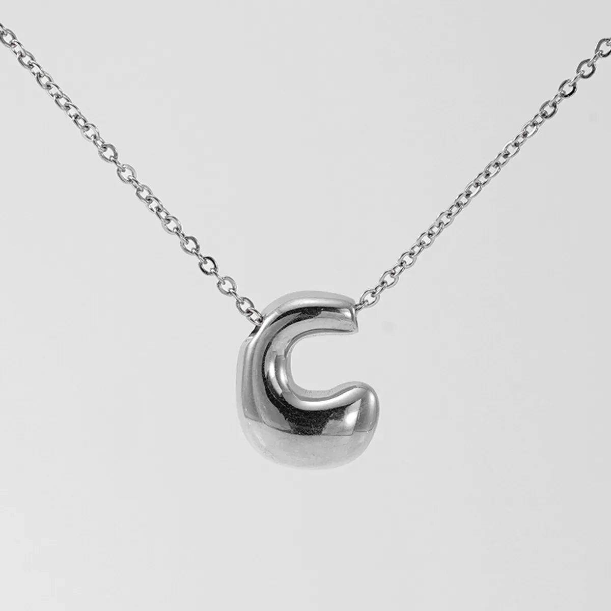 Wholesale Jewelry Basic Classic Style Letter 304 Stainless Steel 18K Gold Plated Plating Pendant Necklace