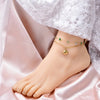 Wholesale Jewelry Basic Classic Style Scallop Star 304 Stainless Steel 18K Gold Plated Anklet