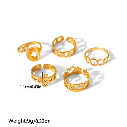 Wholesale Jewelry Basic Commute Solid Color 304 Stainless Steel Rings