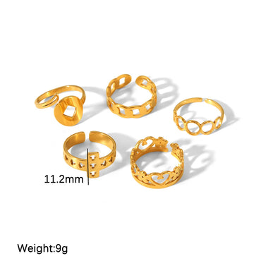 Wholesale Jewelry Basic Commute Solid Color 304 Stainless Steel Rings