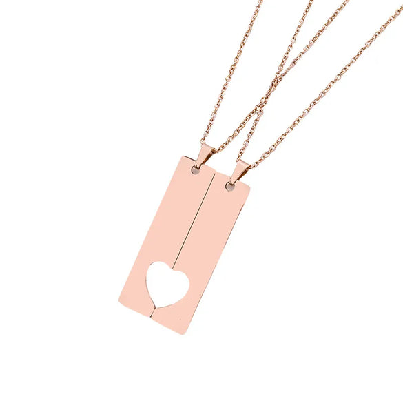 Wholesale Jewelry Basic Customization Laser Engraving Solid Color Long Strip 201 Stainless Steel Plating Pendant Necklace Cable Chain