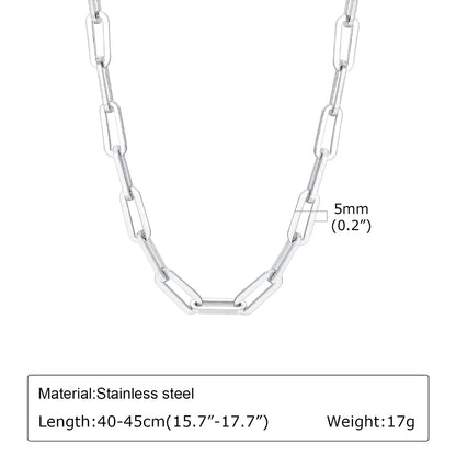 Wholesale Jewelry Basic IG Style Solid Color 201 Stainless Steel 18K Gold Plated Necklace